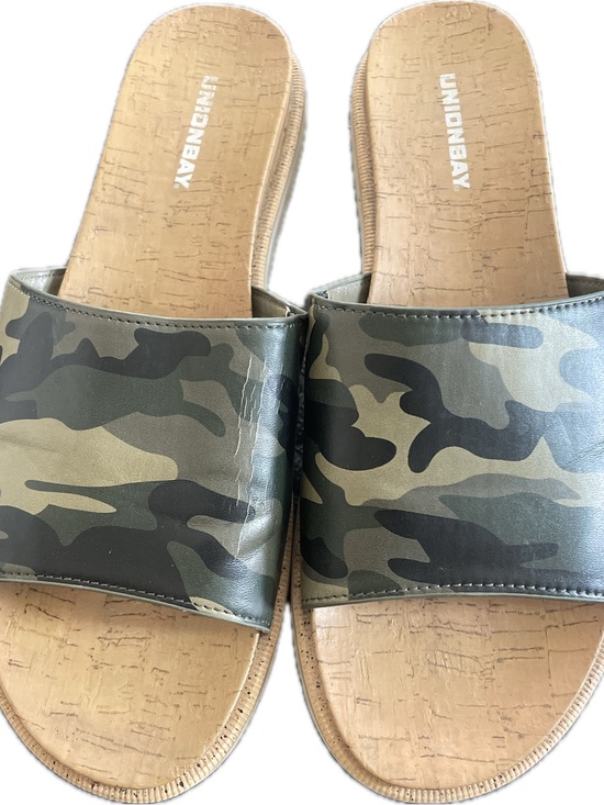 UNIONBAY Shoes - UNIONBAY Camo Slide Sandals - Olive Green & Dark Green